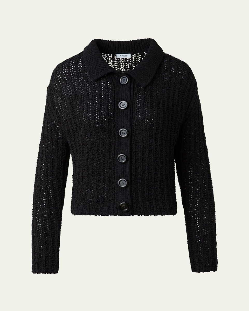 Summer Tweed Knit Boxy Cardigan